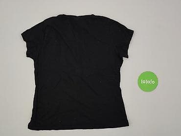 czarne bluzki basic: T-shirt damski, rozmiar L — 3
