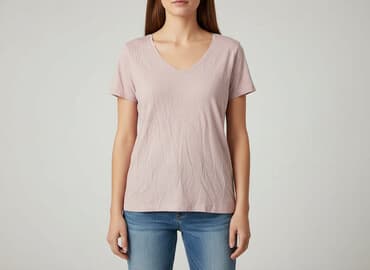 różowe t shirty oversize: Amisu, Women`s T-shirt, size S — 6
