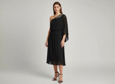 długa sukienki na jedno ramię: Sukienka damska, rozmiar S — 1