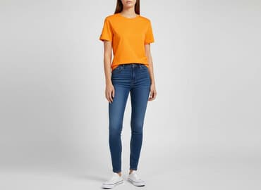 ubrania z flagą norwegii: T-shirt damski, rozmiar S — 1