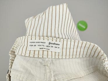 white jeans: Stradivarius, Spodnie materiałowe damskie, rozmiar M — 5