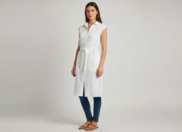 dluga biala koszula: F&F, Sukienka damska, rozmiar M — 8