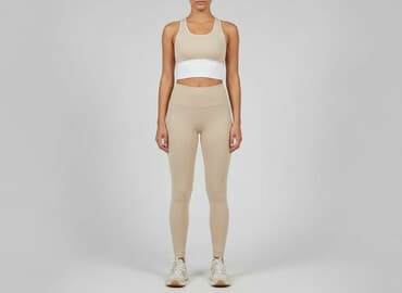 legginsy beżowe push up: Legginsy Sportowe damskie, rozmiar S — 1