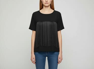 koszula damska z frędzlami: Women's blouse, size S — 1