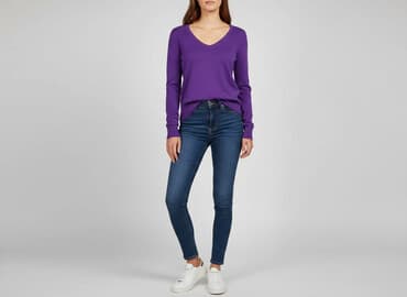 fioletowy sweter reserved: Orsay, Sweter damski, S — 6