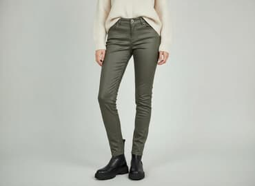 oliwkowe buty: Spodnie materiałowe damskie, rozmiar L — 6