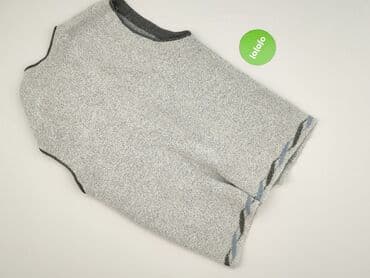 Inne ubrania męskie: Kamizelka męska dzianinowa, bezrękawnik - Kolor: jasnoszary melanż z — 3