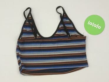 koszulka zolta w czarne paski: Top damski, S — 3