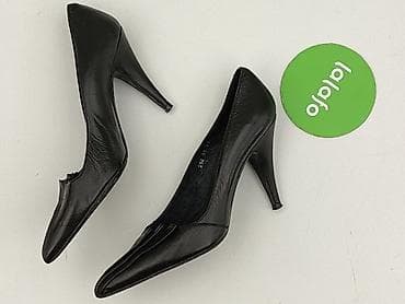 waska stopa: Czarne czółenka na szpilce AUDLEY London - Model: 202.10 - Rozmiar — 3