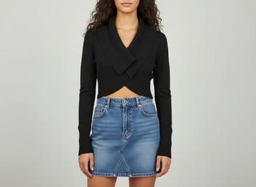 eleganckie swetry damskie różpinane do sukienki: Amisu, Women`s knitwear, size L — 1