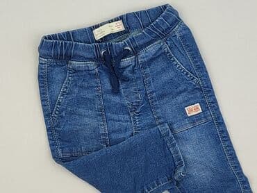 zara spodnie z imitacji skóry: Spodnie jeansowe, Zara, 6-9 miesięcy, stan - Idealny — 1