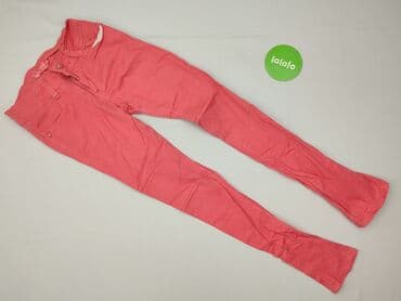 jaka bluzka do różowych spodni: Material trousers for women, size S — 3