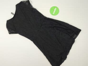 czarna sukienka z rozszerzanymi rękawami: Divided, Women`s dress, size S — 4