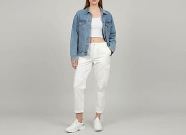 spodnie cargo pepco: Spodnie materiałowe damskie, rozmiar S — 7