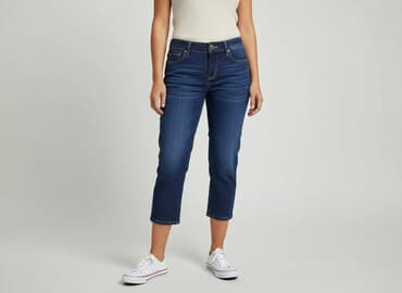 jeansy cropped damskie: Spodnie 3/4 damskie, rozmiar L — 8