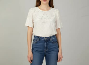 koszulka tommy hilfiger damska biala: Bluzka damska, L — 5