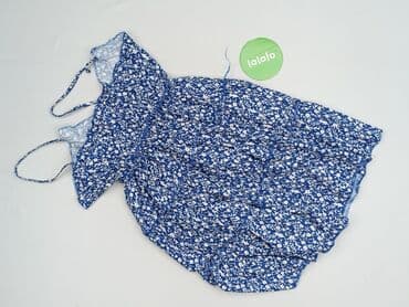 niebieska sukienka w kwiaty na wesele: Sukienka damska, rozmiar S — 4