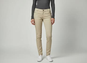 bershka spodnie brazowe: Bershka, Spodnie materiałowe damskie, rozmiar M — 6