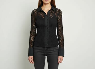 czarna bluzka koronkowa zara: Shana, Bluzka damska, rozmiar M — 7