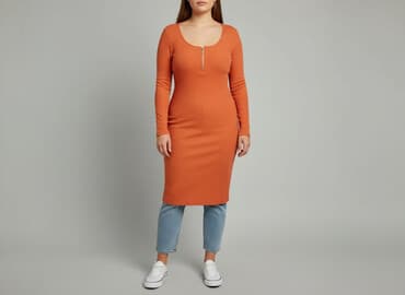 sinsay pomarańczowa sukienka: Sinsay, Sukienka damska, rozmiar XL — 1