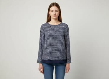 sweter piórkowy na drutach: Bluzka damska, rozmiar M — 7