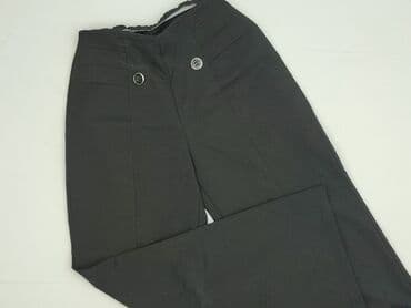 jeansy plus size wysoki stan: Spodnie materiałowe damskie, L — 1