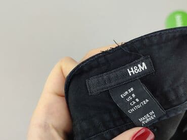 dżinsy czarne: H&M, Spodnie materiałowe damskie, rozmiar M — 4