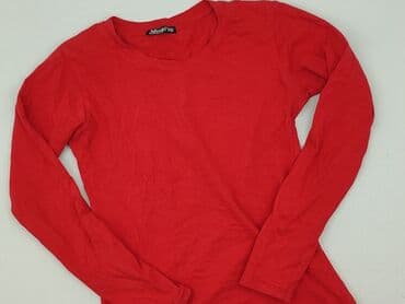 czerwona bluzki z bufkami: MEGI, Bluzka damska, S — 1