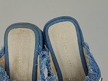 biale sandaly na platformie: Klapki damskie, rozmiar 39 — 6