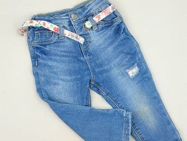 spodnie z wycieciem: Denim pants, So cute, 9-12 months, condition - Very good — 1