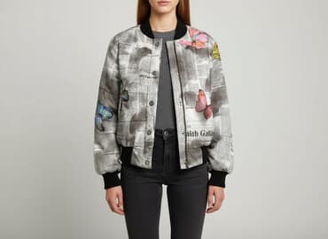 kurtka puchowa lakierowana: Kurtka bomberka damska, rozmiar L — 6