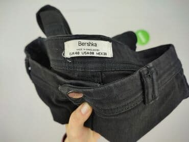 bershka buty na platformie czarne: Bershka, Jeansy damskie, rozmiar L — 4