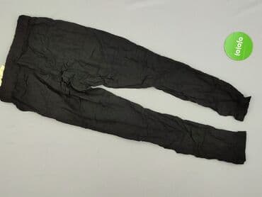 spodnie czarne damskie z niskim stanem: Spodnie materiałowe damskie, rozmiar S — 4