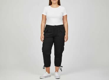 spodnie wrangler czarne: F&F, Spodnie 3/4 damskie, rozmiar 2XL — 8