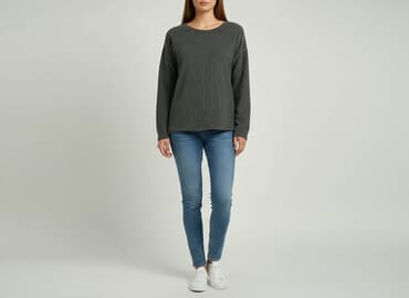 szara bluzka damska: Polar damski, rozmiar M — 5