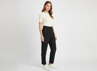 spódnica z eko skóry reserved: Reserved, Spodnie materiałowe damskie, rozmiar S — 9