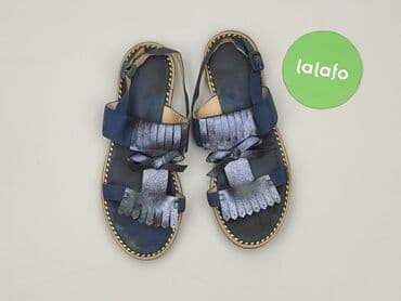 sandały srebrne badura: Sandals for women, size 41 — 2