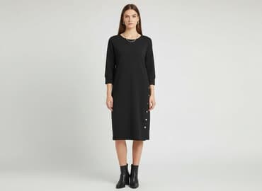 czarna sukienka i creepersy: Sukienka damska, rozmiar S — 6