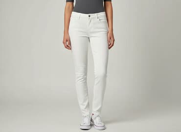 biale szerokie jeansy: Toxik3, Jeansy damskie, rozmiar L — 7