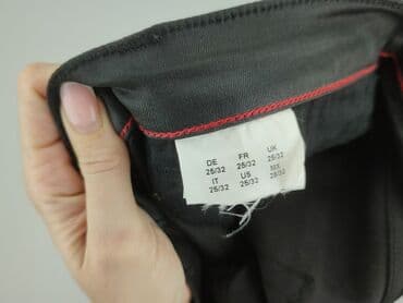 spodnie czarne blyszczace: Spodnie damskie, L — 5