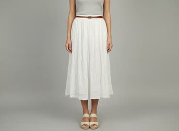 biała plisowane spódnice maxi: Spódnica damska, rozmiar S — 1