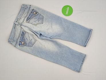 jeansy patchworkowe: Spodnie 3/4 damskie, rozmiar M — 3