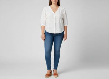 biala bluzka z dlugim rekawem: Bluzka damska, rozmiar 2XL — 5