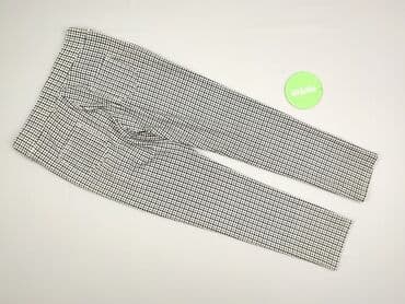 ubrania w pepitkę: Spodnie materiałowe damskie, rozmiar S — 4