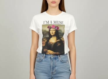 mona lisa t shirty bershka: T-shirt damski, rozmiar S — 1