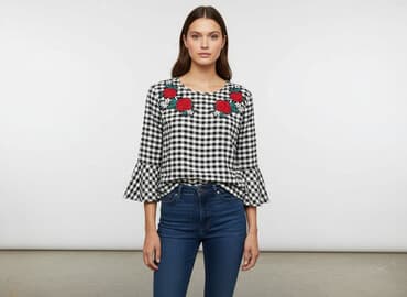 bluzka w kwiaty new yorker: Yessica, Bluzka damska, rozmiar S — 7