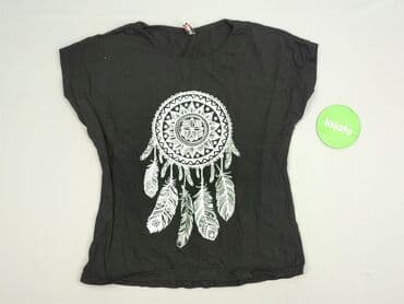 czarne koszulki damskie z nadrukiem: Футболка жіноча, розмір L — 3