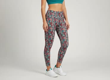 czerwone legginsy z wysokim stanem: Legginsy Sportowe damskie, rozmiar S — 5