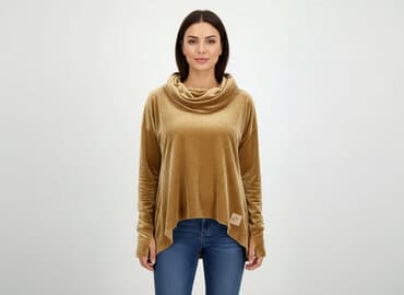 bluzka damska welurowa: Amor, Bluza z kapturem damska, rozmiar L — 7