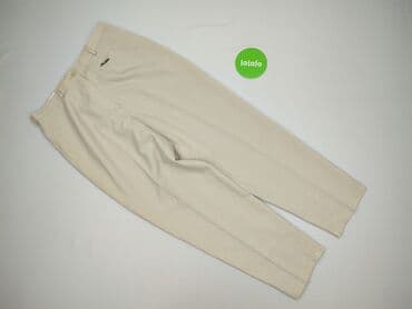 spodnie woskowane beż: Spodnie materiałowe damskie, rozmiar XL — 2